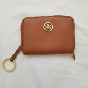 Tory Burch Leather Keychain Wallet
